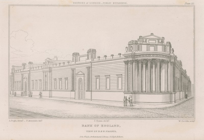 Bank of England, Sir John Soanes Fassaden von English School