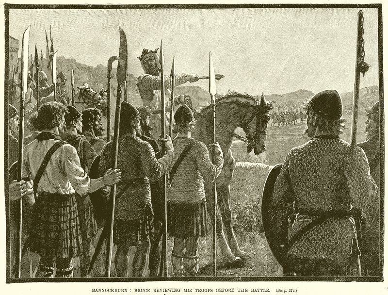 Bannockburn: Bruce inspiziert seine Truppen vor der Schlacht von English School