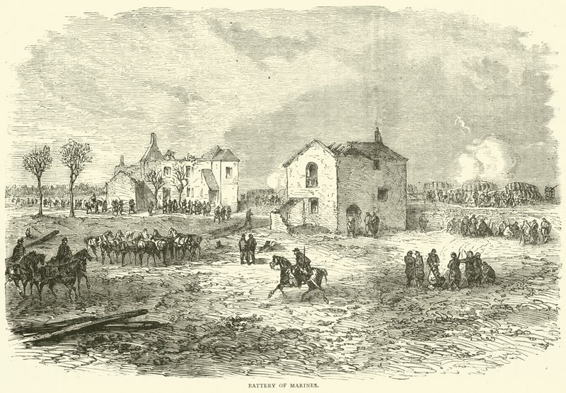 Batterie der Marinesoldaten, Dezember 1870 von English School