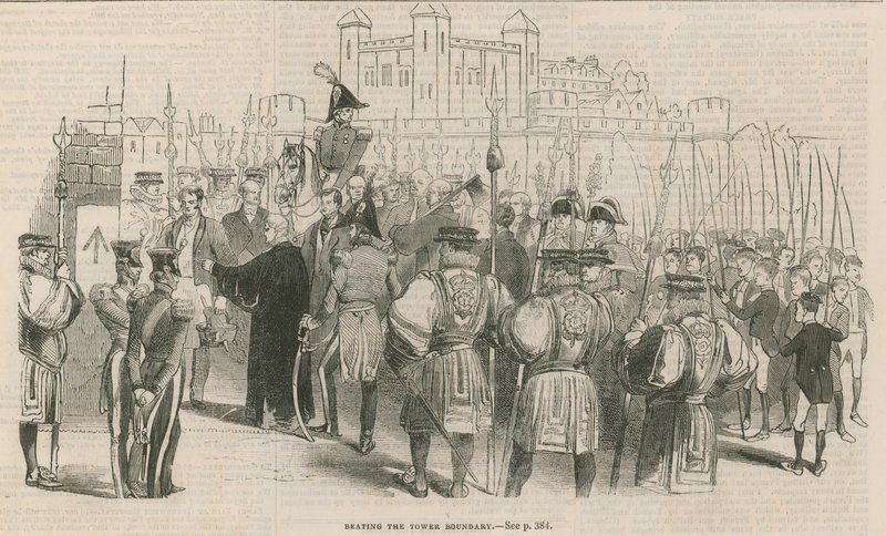 Die Grenzmarkierung des Towers von English School