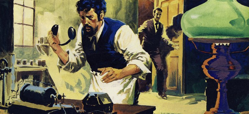 Bell experimentierte weiter, bis er eines Tages Watsons Stimme in einem Empfänger hörte von English School
