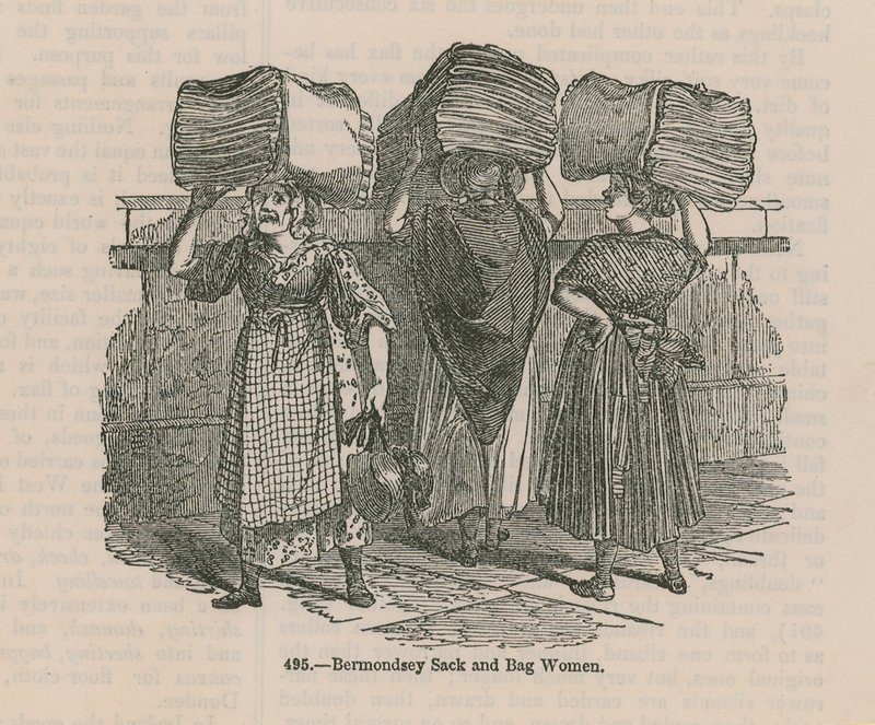 Bermondsey Sack- und Taschenfrauen von English School