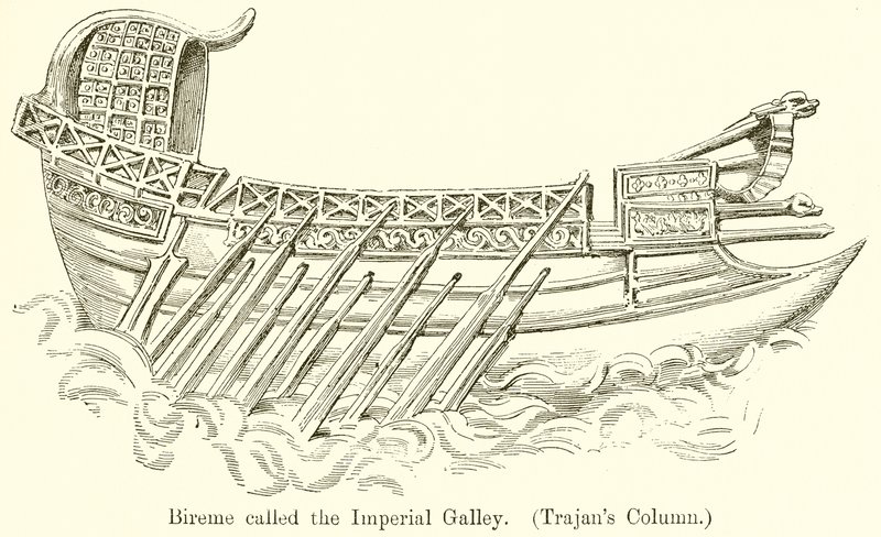 Bireme, genannt die Kaiserliche Galeere von English School