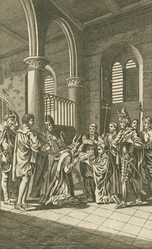 Bischöfe und Bürger von London schwören Wilhelm dem Eroberer Treue von English School