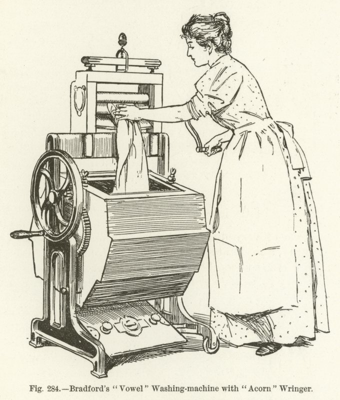 Bradfords Vowel Waschmaschine mit Acorn Wringer von English School