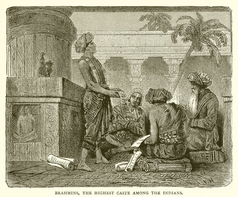 Brahmanen, die höchste Kaste unter den Indern von English School
