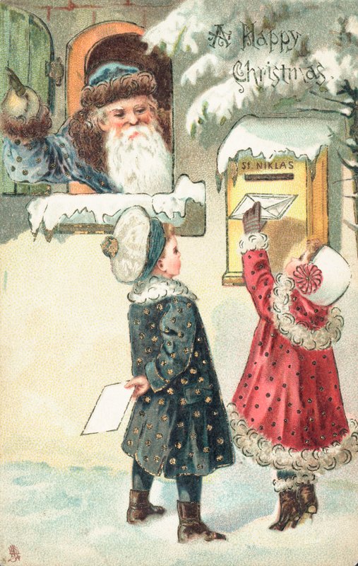 Britische Weihnachtskarte von English School