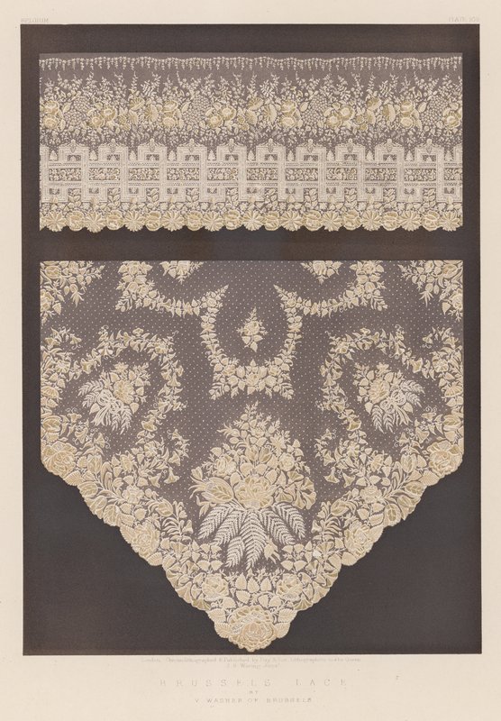 Brüsseler Spitze von V. Washer aus Brüssel von English School