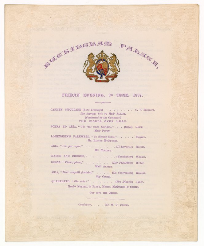 Konzert im Buckingham Palace, 3. Juni 1887 von English School