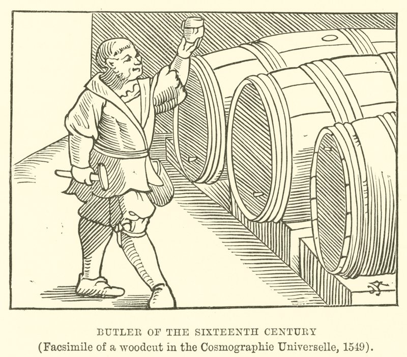 Butler des sechzehnten Jahrhunderts von English School