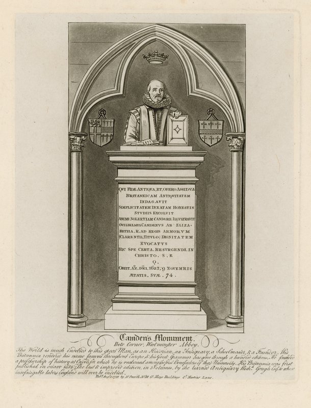 Camdens Denkmal in der Poets Corner von English School
