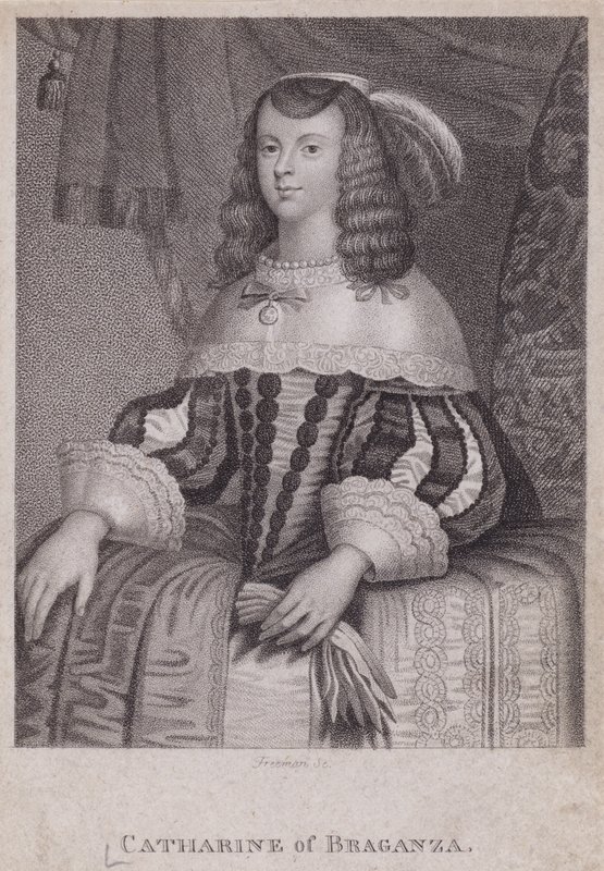 Catherine von Braganza, Königin Gemahlin von König Charles II. (Stich) von English School