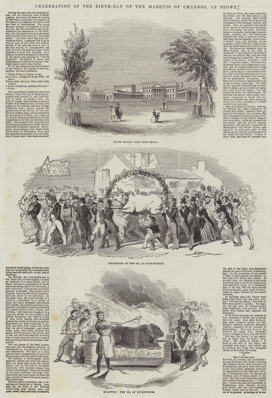 Feier des Geburtstags des Marquis von Chandos in Stowe von English School