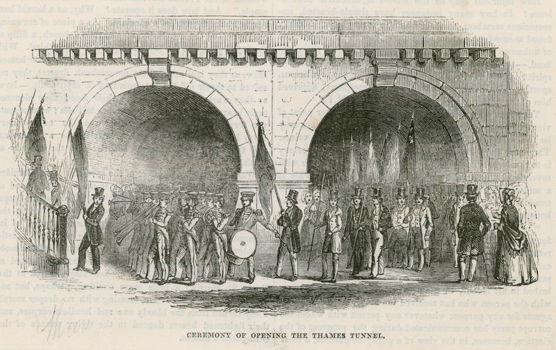 Zeremonie der Eröffnung des Thames-Tunnels von English School