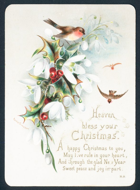 Weihnachtskarte - Gott segne dein Weihnachten von English School