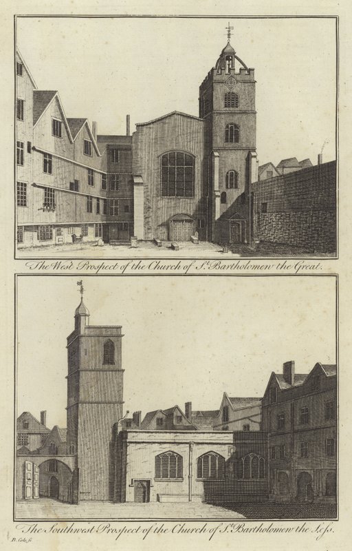 Kirche St Bartholomew the Great und Kirche St Bartholomew the Less, London von English School