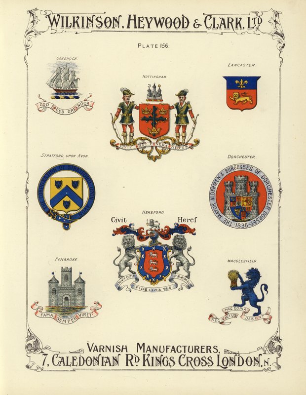Wappen britischer Städte von English School
