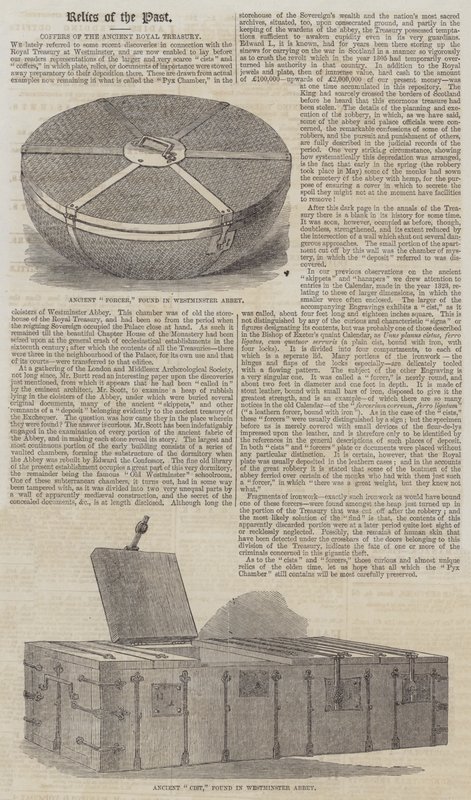 Truhen des alten königlichen Schatzes (Stich) von English School