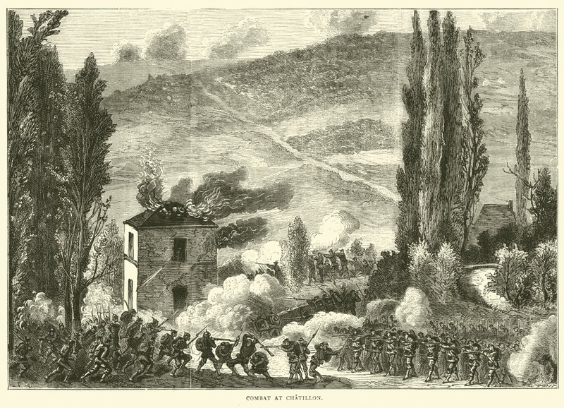 Kampf bei Châtillon, Oktober 1870 von English School