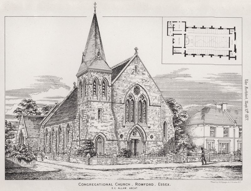 Kongregationalistische Kirche, Romford, Essex von English School
