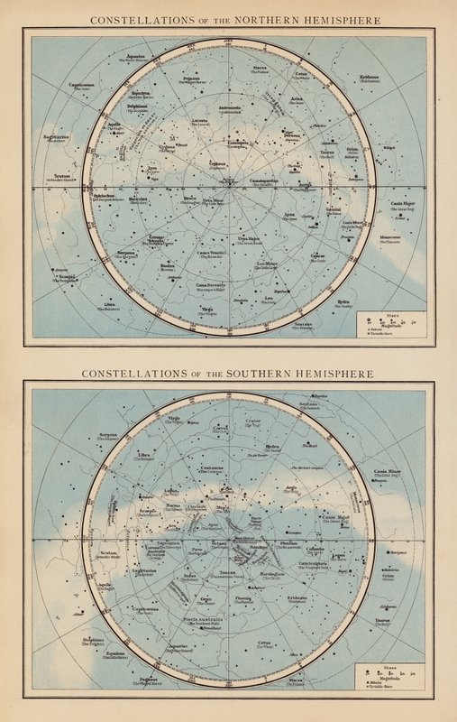 Sternbilder der nördlichen Hemisphäre; Sternbilder der südlichen Hemisphäre von English School