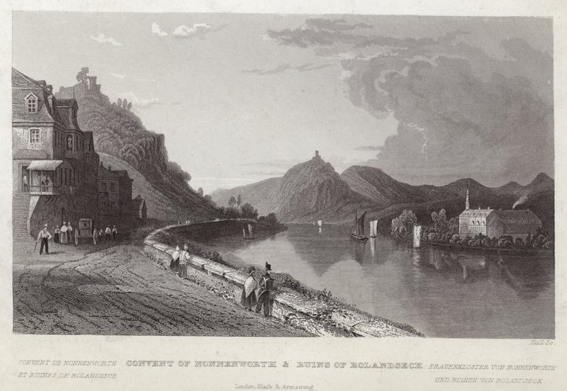 Kloster Nonnenwerth und Ruinen von Rolandseck von English School