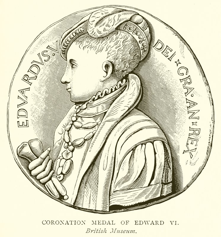 Krönungsmedaille von Edward VI von English School