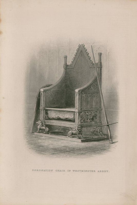 Krönungsstuhl in der Westminster Abbey von English School