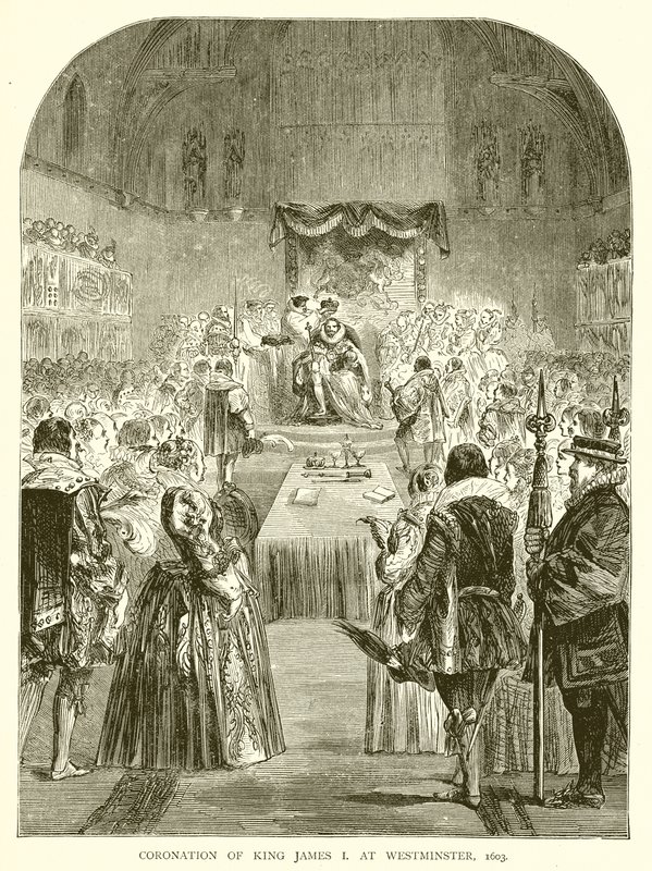 Krönung von König James I. in Westminster, 1603 von English School