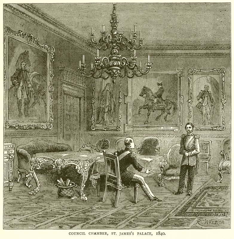 Ratskammer, St. Jamess Palace, 1840 von English School