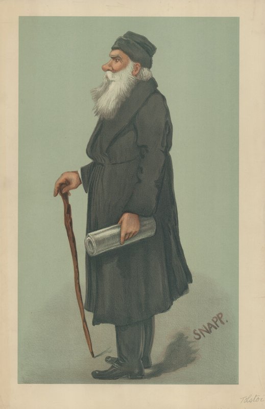 Graf Lyof Nikolaivitch Tolstoi, 24. Oktober 1901, Vanity Fair Karikatur von English School