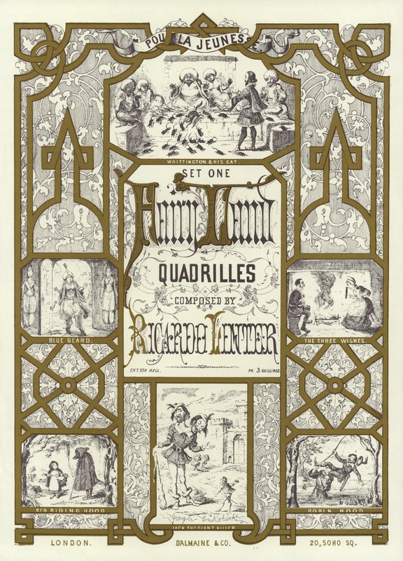 Titelbild des ersten Satzes von Fairy Land Quadrilles, komponiert von Ricardo Lenter von English School