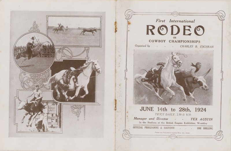 Deckblatt des Programms für das erste internationale Rodeo von English School