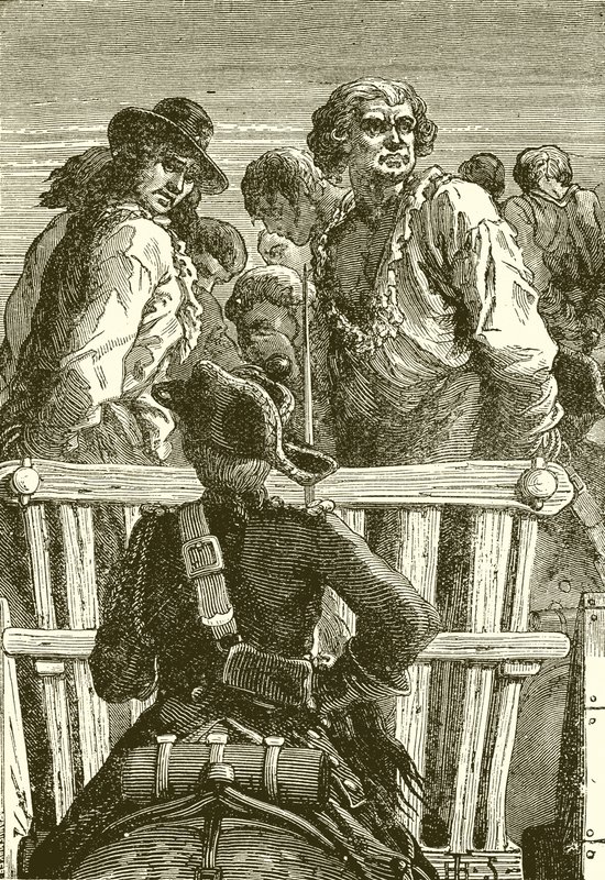 Danton und seine Gefährten auf dem Weg zur Guillotine von English School