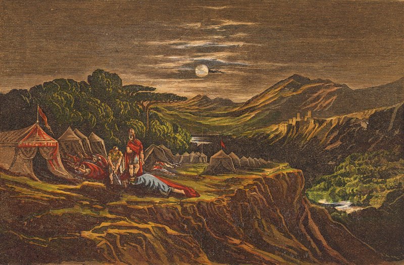 David nimmt Sauls Speer und Wasserkrug von English School