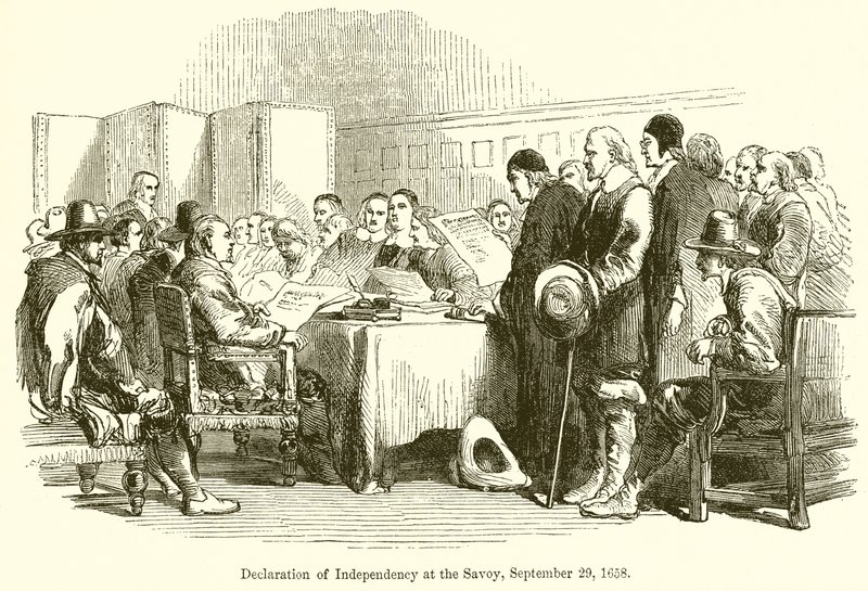 Unabhängigkeitserklärung im Savoy, 29. September 1658 von English School