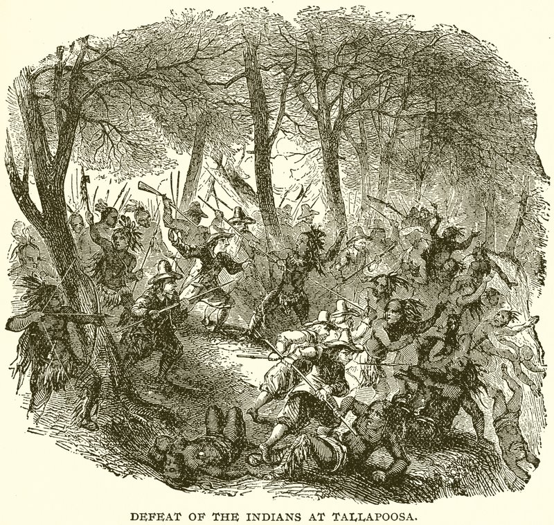 Niederlage der Indianer am Tallapoosa von English School