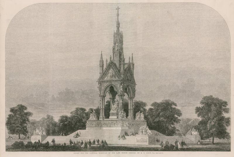 Entwurf für das Nationaldenkmal des verstorbenen Prinzgemahls von English School