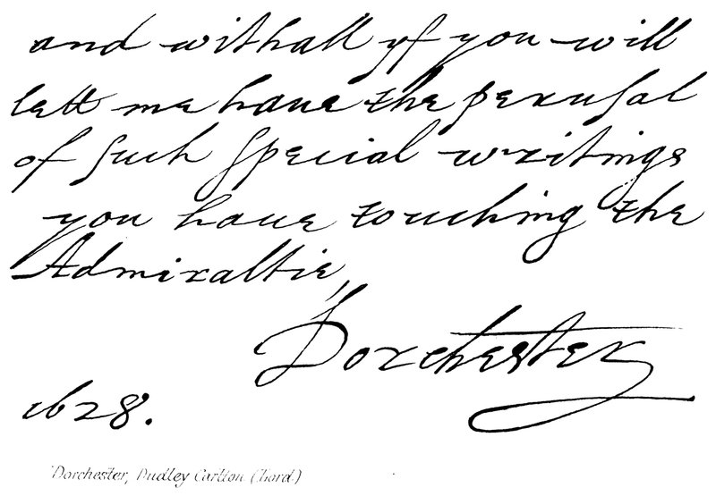 Dudley Carlton, Lord Dorchester von English School