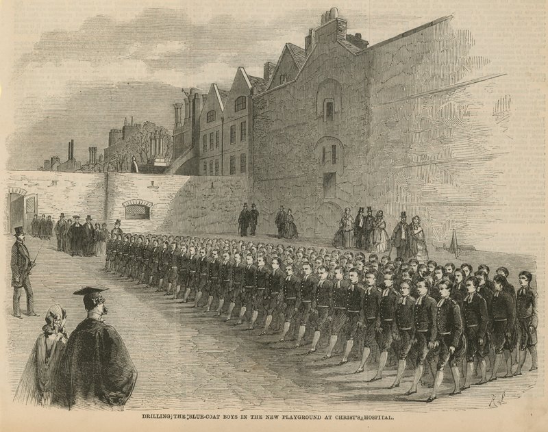 Übung der Bluecoat-Jungen von English School