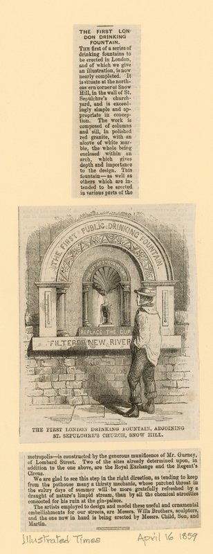 Trinkbrunnen neben der St. Sepulchres Kirche, Snow Hill von English School