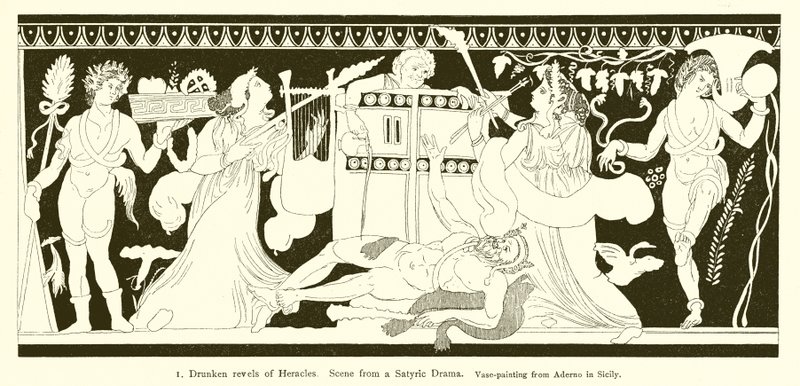 Trunkene Gelage des Herakles von English School
