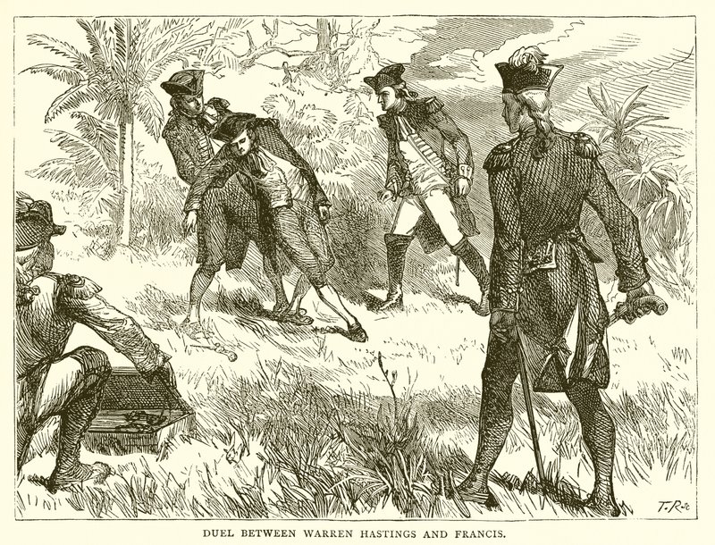 Duell zwischen Warren Hastings und Francis von English School