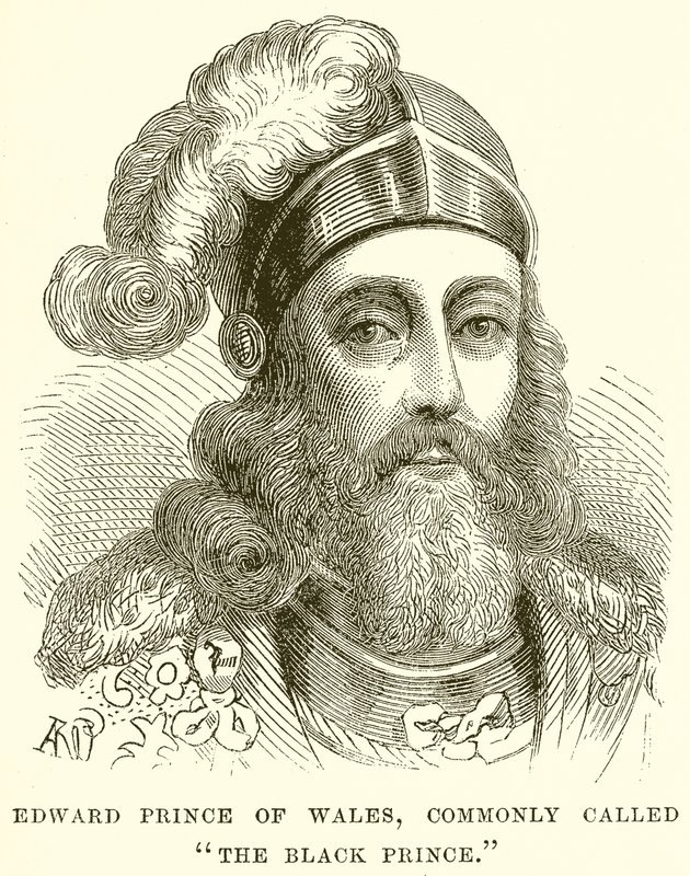 Edward Prinz von Wales, allgemein Der Schwarze Prinz genannt von English School