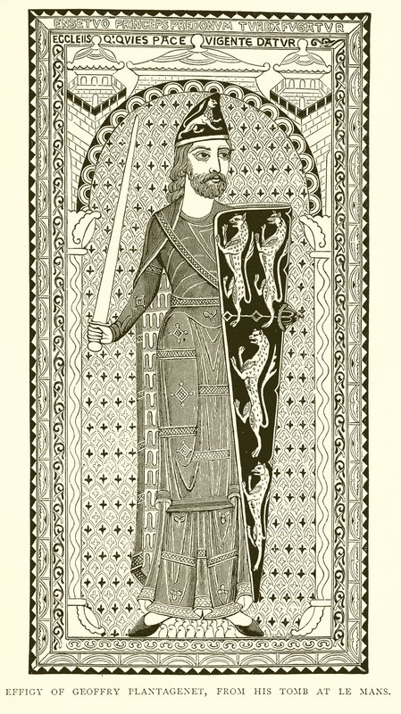 Abbild von Geoffry Plantagenet, von seinem Grab in Le Mans von English School