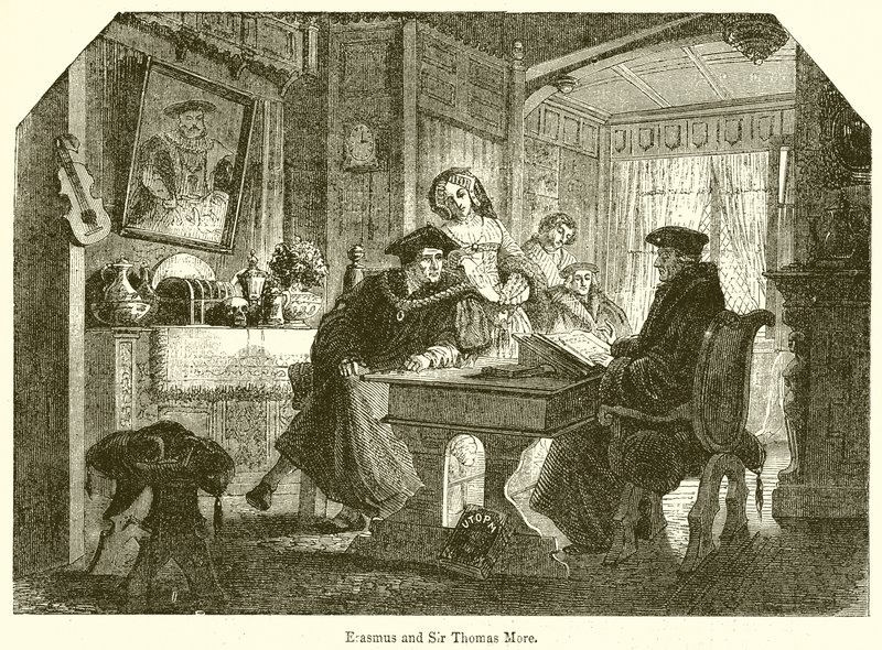 Erasmus und Sir Thomas More von English School