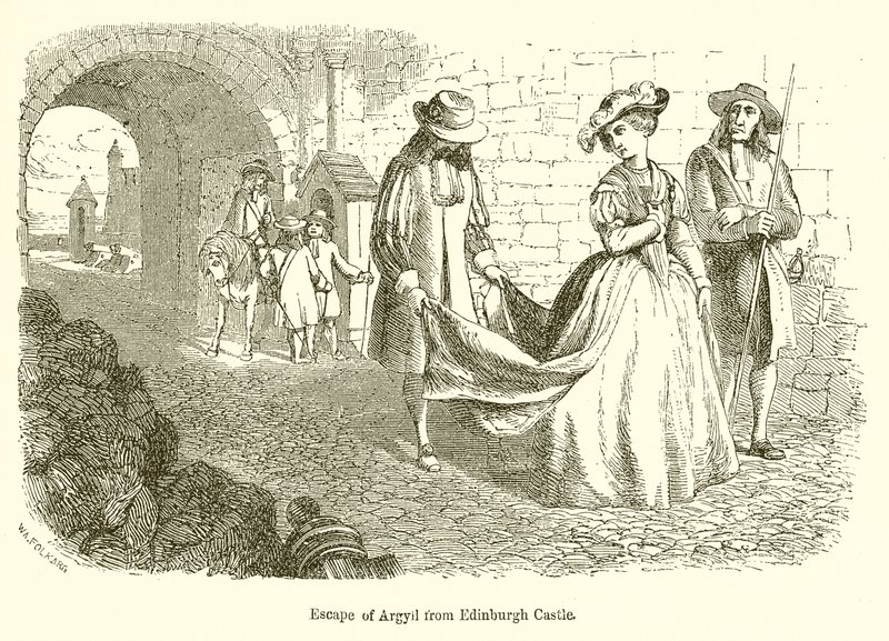 Flucht von Argyll aus dem Edinburgh Castle von English School