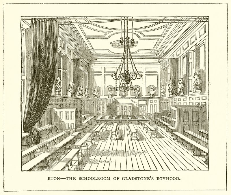 Eton—Das Klassenzimmer von Gladstones Jugend von English School