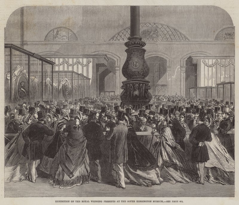 Ausstellung der königlichen Hochzeitsgeschenke im South Kensington Museum von English School