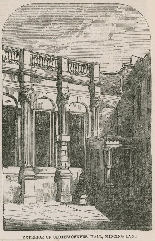 Äußeres der Clothworkers Hall, Mincing Lane, London von English School